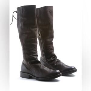 Fiorentini + Baker Eternity Emma Black Leather Lace Up Tall Boots Size 36